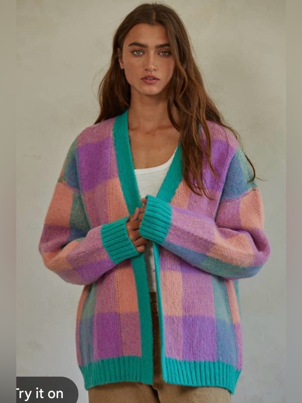 Alpine Escape Plaid Cardigan NWOT